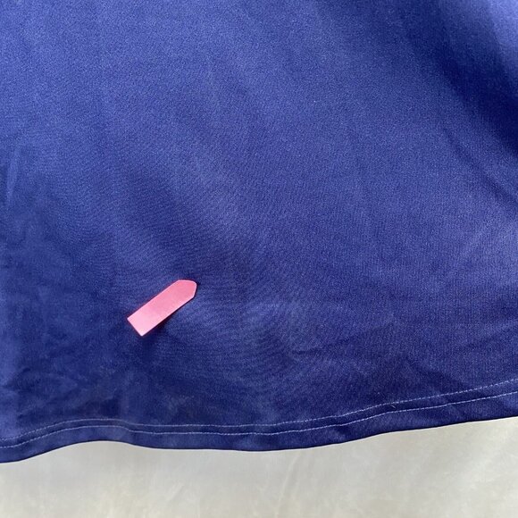 WOOSEA High Neck Split Ruffle Bodycon Cocktail Long Dress Women Small Navy New - Picture 4 of 16